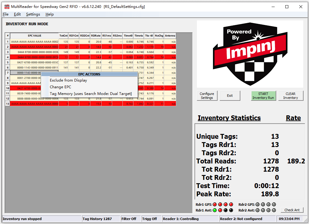 MultiReader開始讀取RFID標(biāo)簽